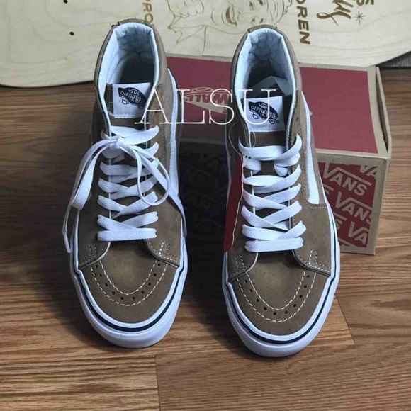 NWT VANS SK8-HI Tiger’s Eye Suede Canvas Brown - Picture 2 of 6